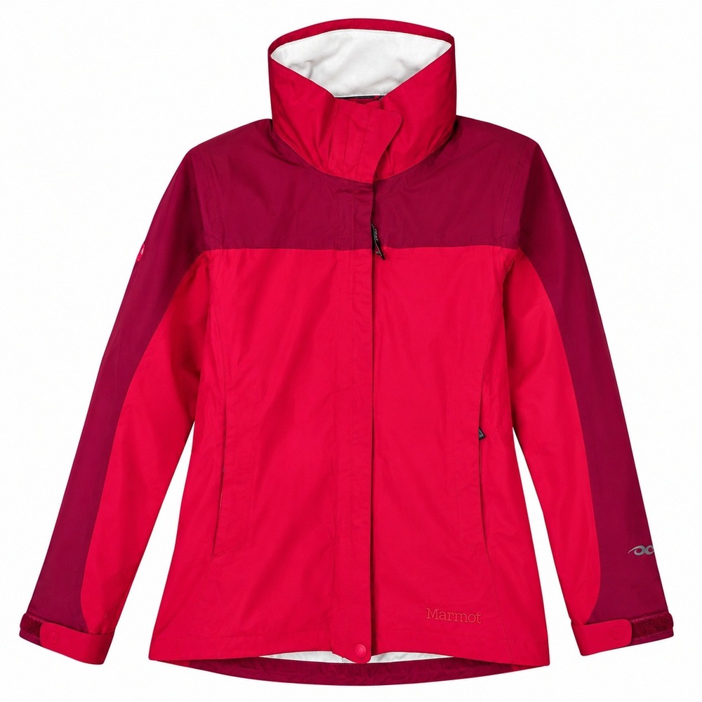 Marmot PreCip Rain Jacket Women's Small Magenta Pink Tint Vented Hiking Shell